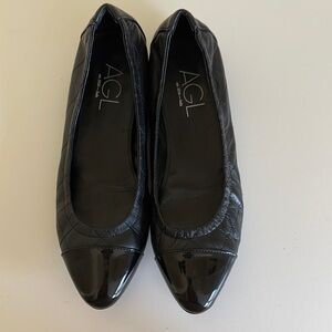 New AGL Black Flats for Effortless Elegance. Size 38.5.